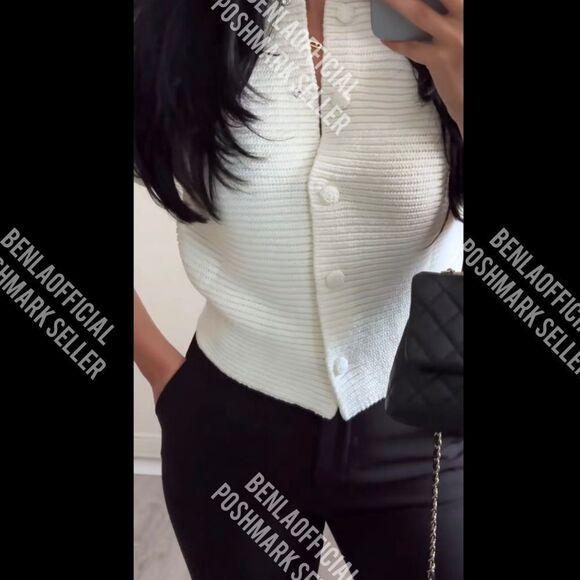 NWT ZARA CHUNKY KNIT PETER PAN COLLAR CARDIGAN - Picture 6 of 12